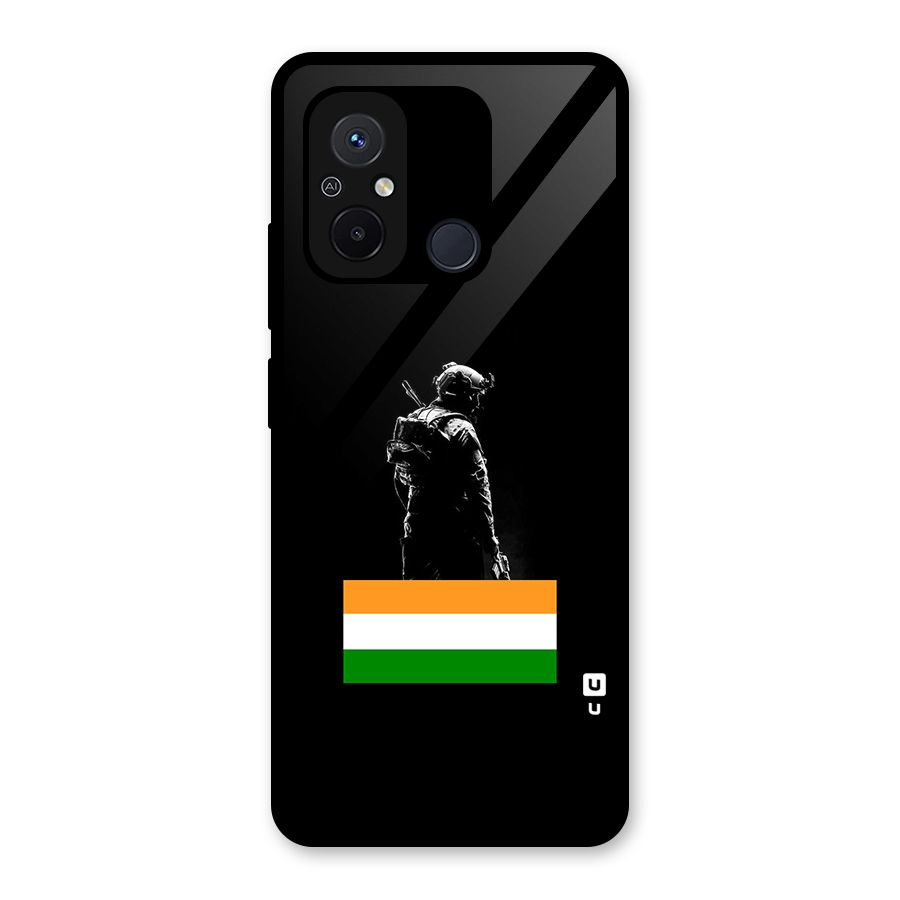 Commando Respect Glass Back Case for Redmi 12C