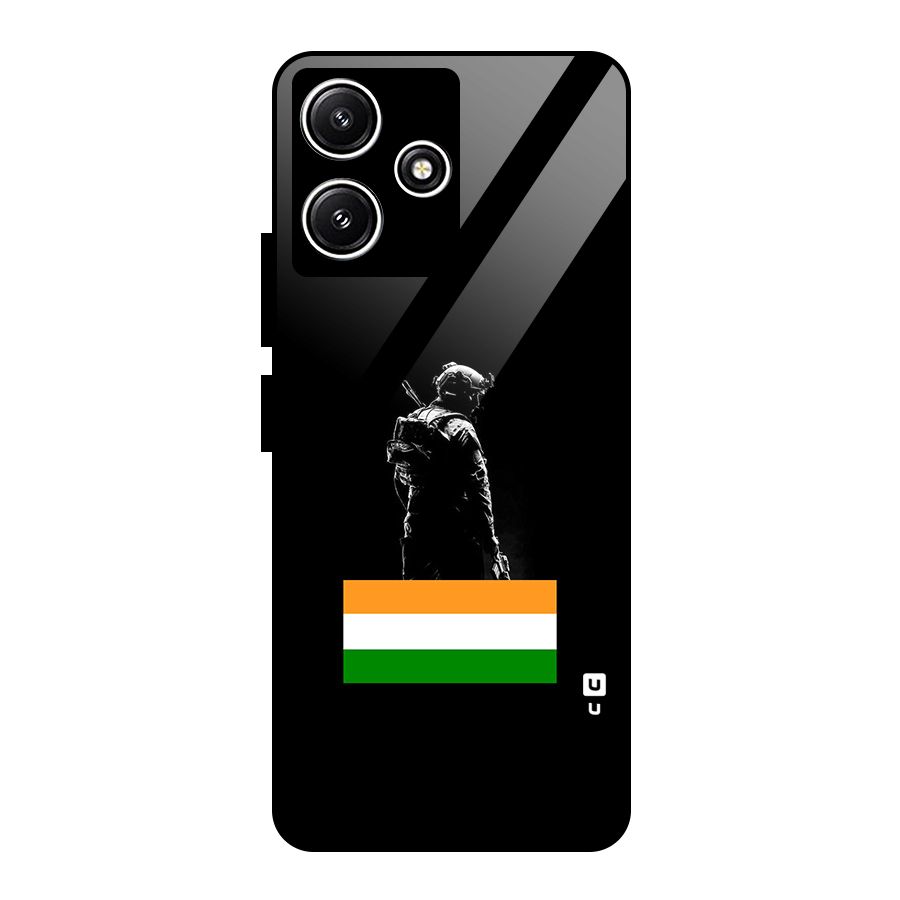 Commando Respect Glass Back Case for Redmi 12 5G