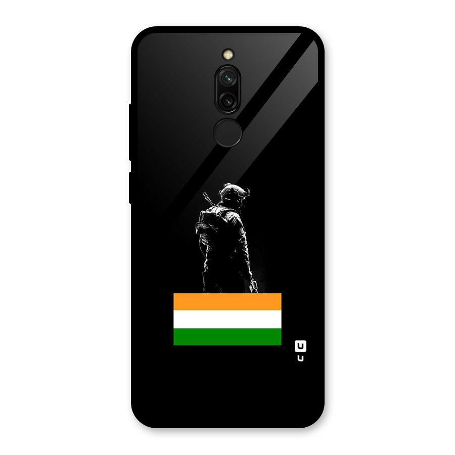 Commando Respect Glass Back Case for Redmi 8