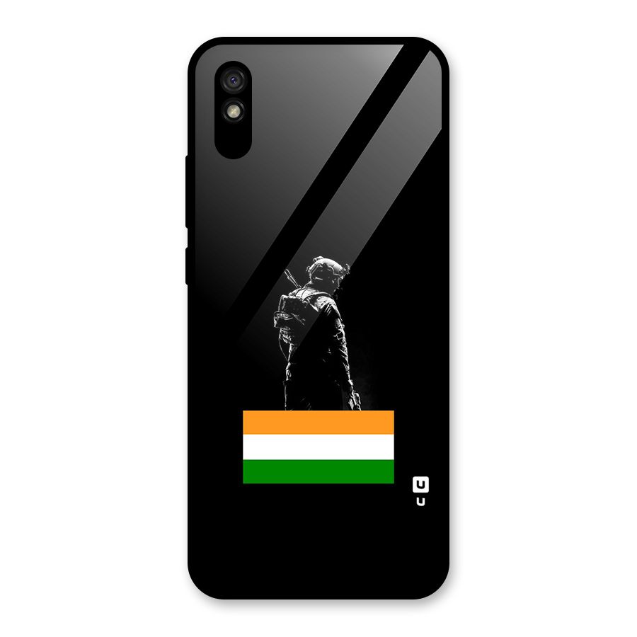 Commando Respect Glass Back Case for Redmi 9A