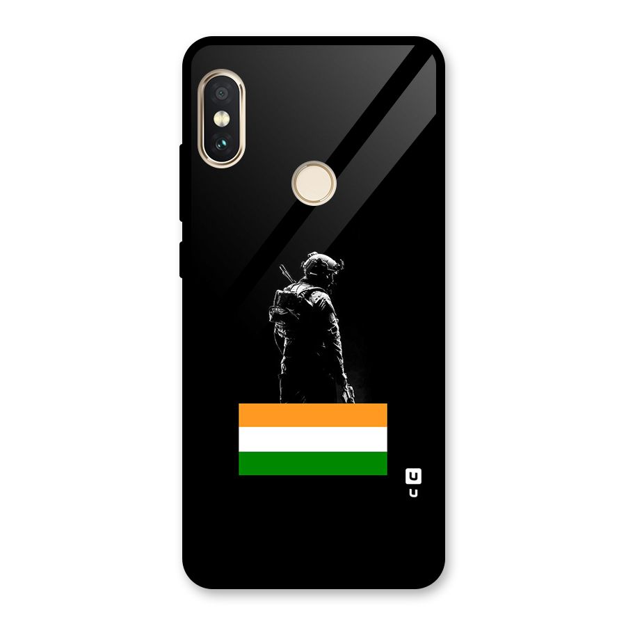 Commando Respect Glass Back Case for Redmi Note 5 Pro