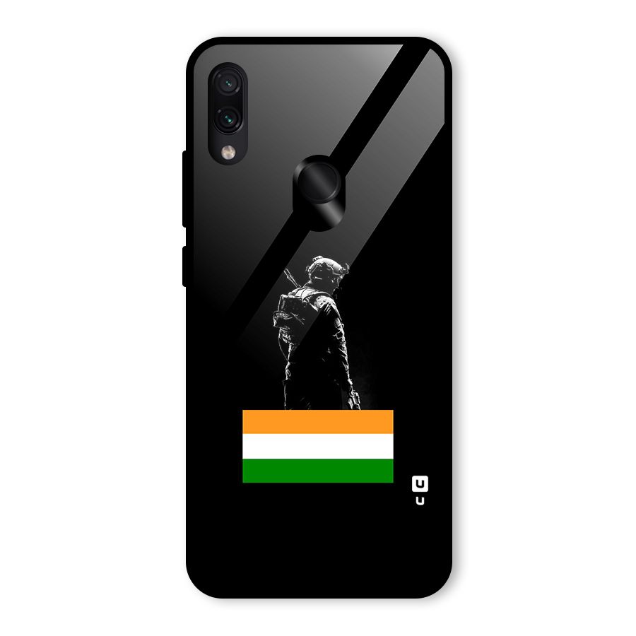 Commando Respect Glass Back Case for Redmi Note 7S