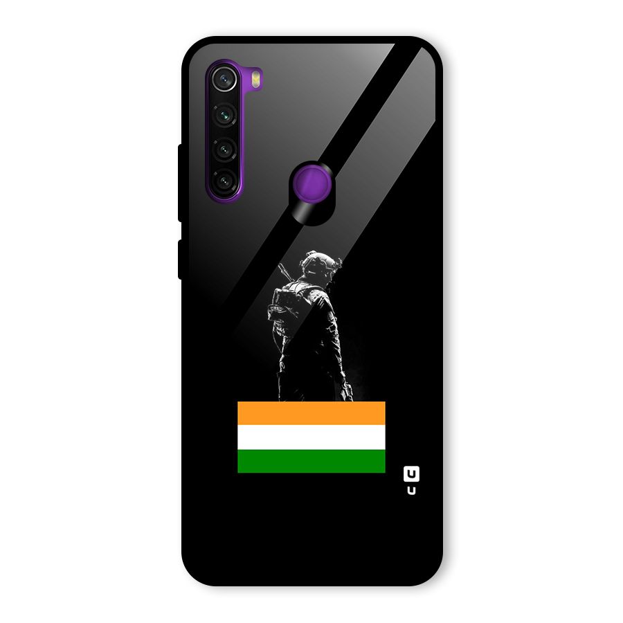 Commando Respect Glass Back Case for Redmi Note 8