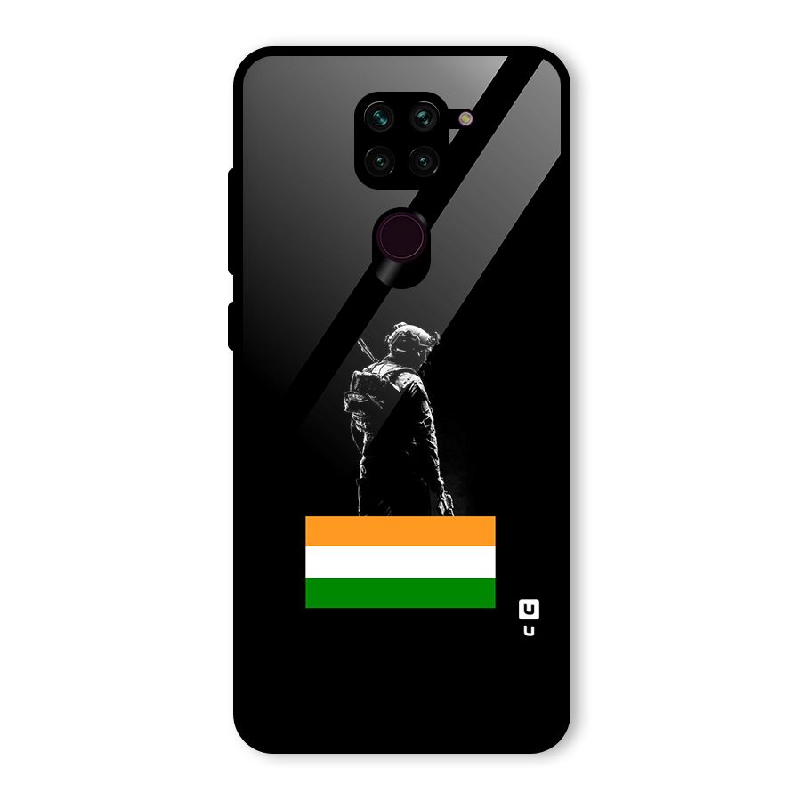 Commando Respect Glass Back Case for Redmi Note 9