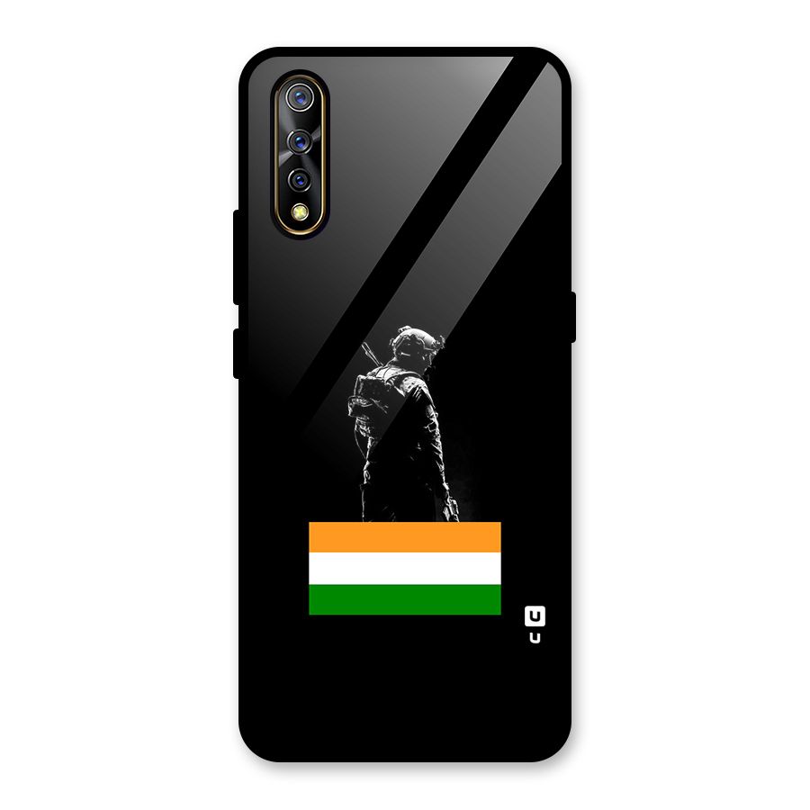 Commando Respect Glass Back Case for Vivo S1