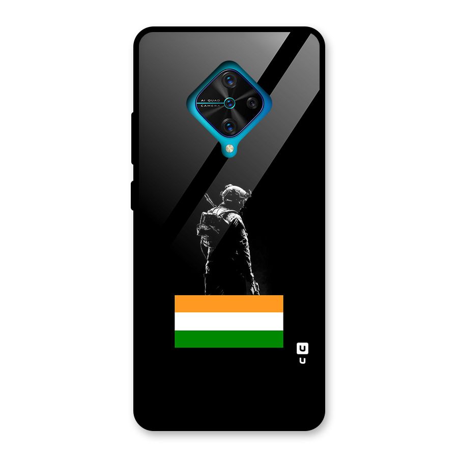 Commando Respect Glass Back Case for Vivo S1 Pro