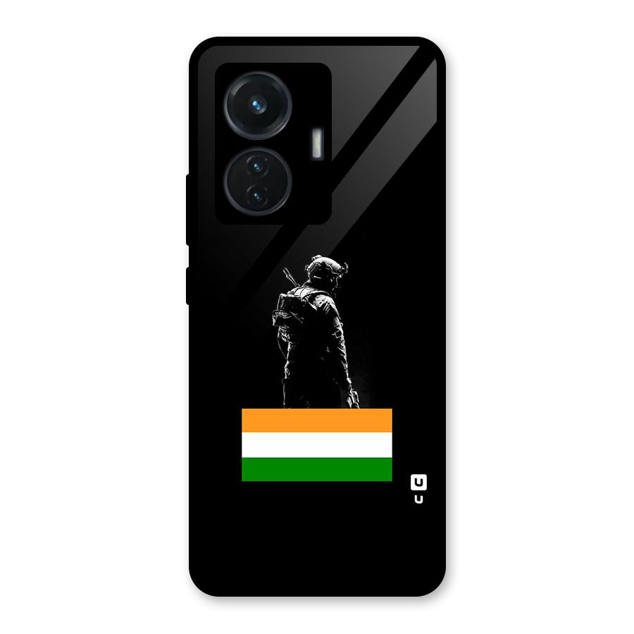 Commando Respect Glass Back Case for Vivo T1 44W