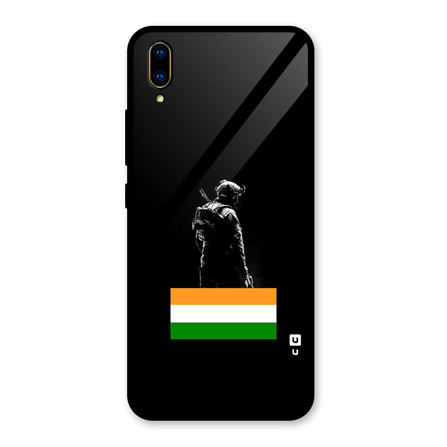 Commando Respect Glass Back Case for Vivo V11 Pro