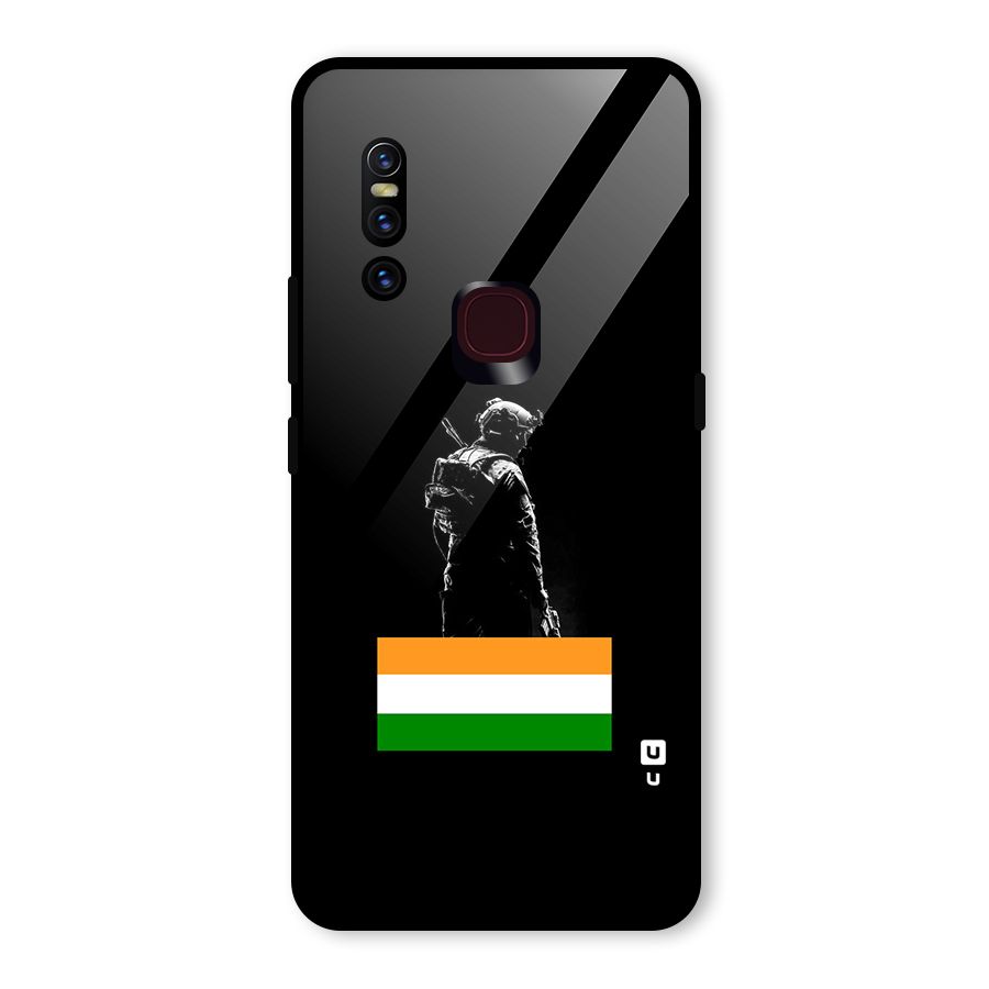 Commando Respect Glass Back Case for Vivo V15