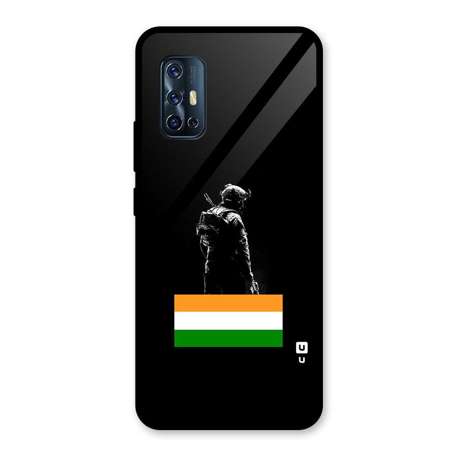 Commando Respect Glass Back Case for Vivo V17