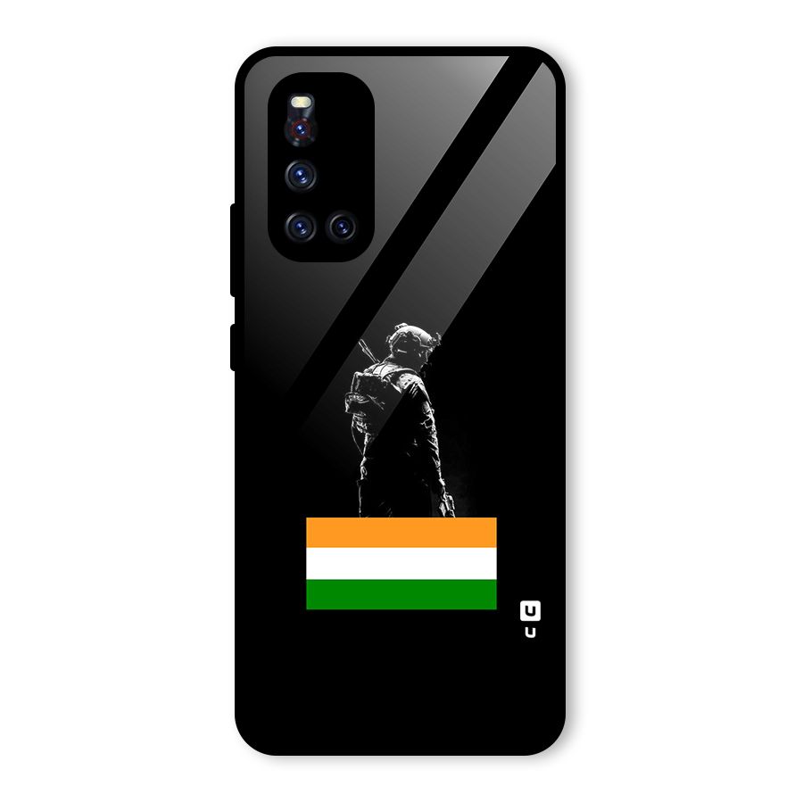 Commando Respect Glass Back Case for Vivo V19