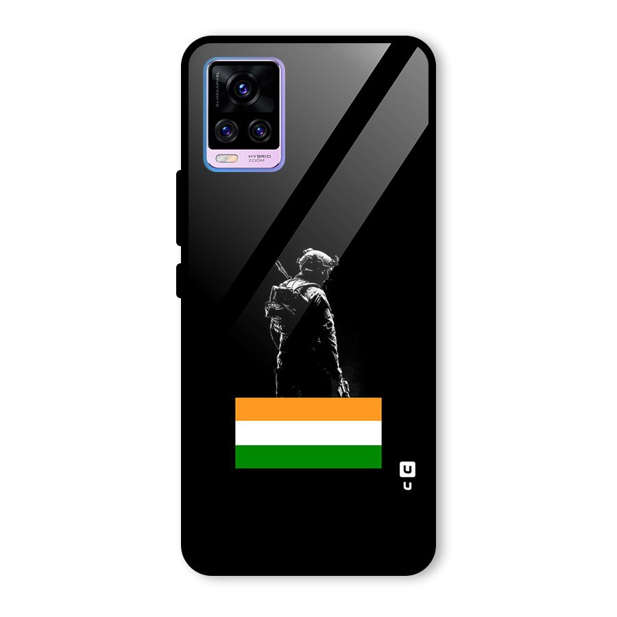 Commando Respect Glass Back Case for Vivo V20 Pro