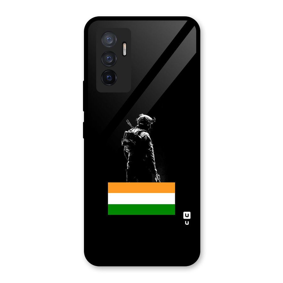 Commando Respect Glass Back Case for Vivo V23e