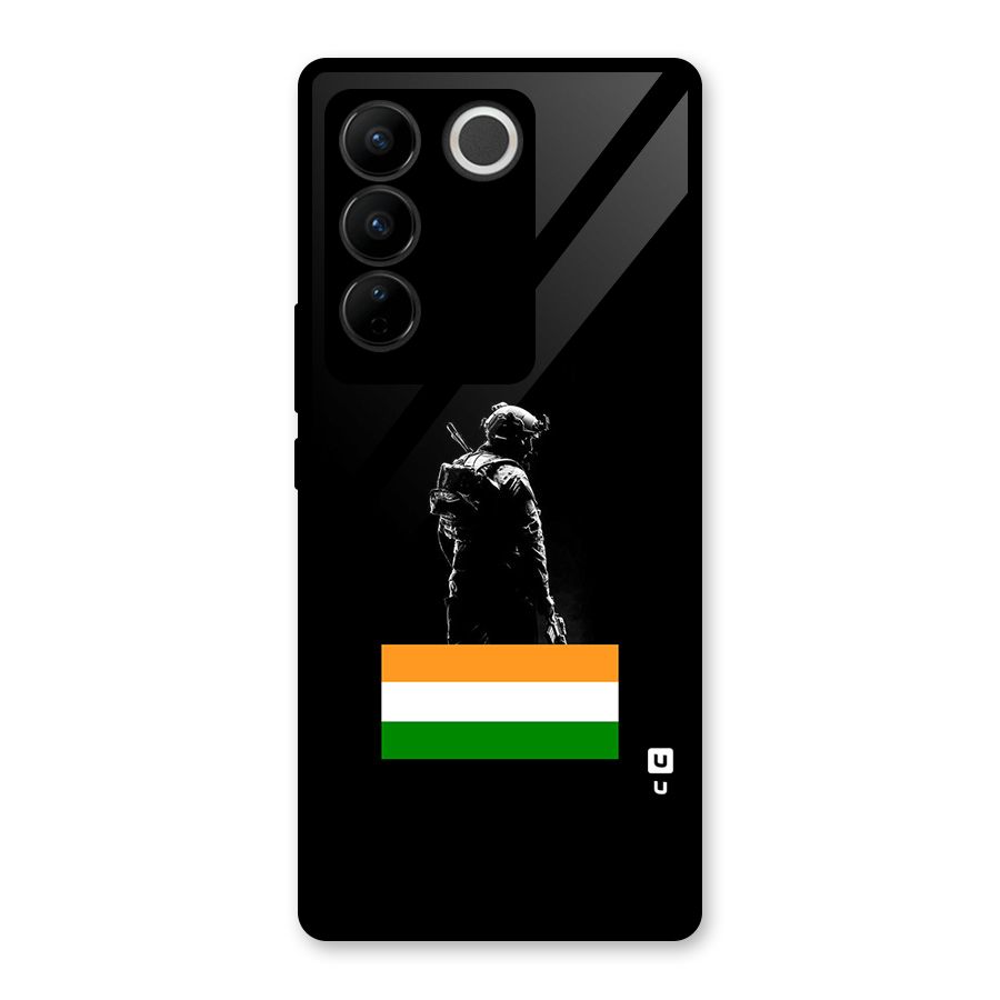 Commando Respect Glass Back Case for Vivo V27