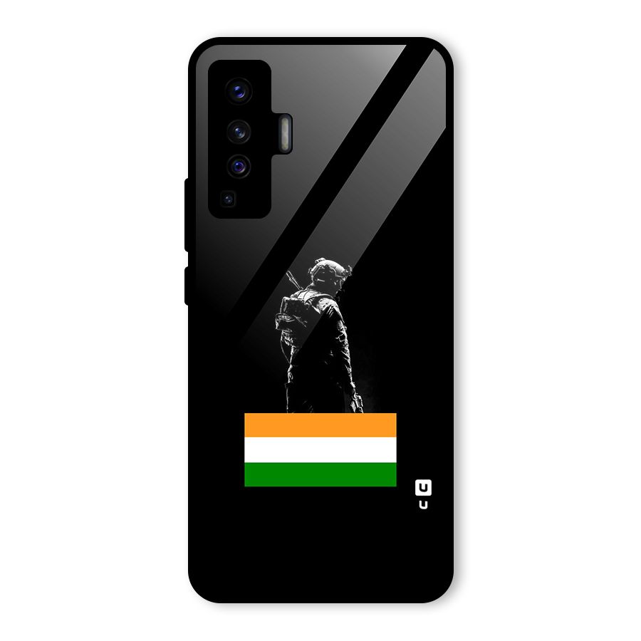 Commando Respect Glass Back Case for Vivo X50