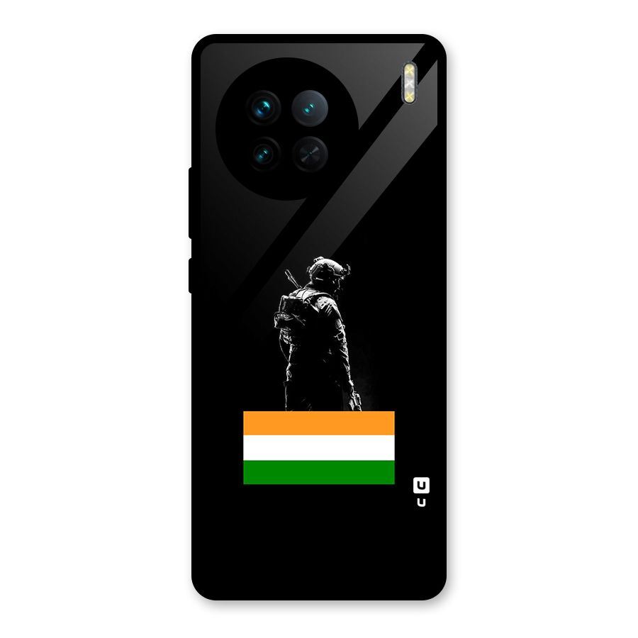 Commando Respect Glass Back Case for Vivo X90