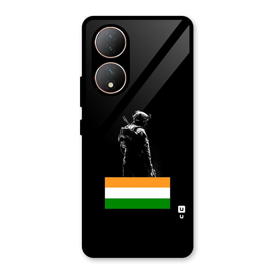 Commando Respect Glass Back Case for Vivo Y100A