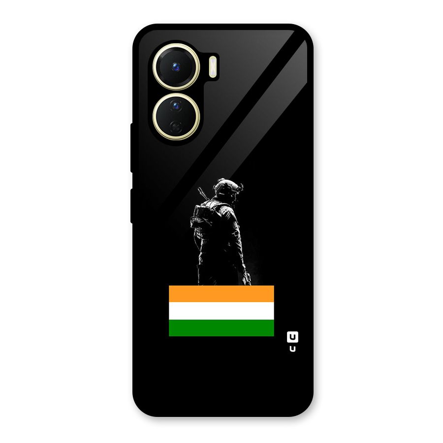 Commando Respect Glass Back Case for Vivo Y16