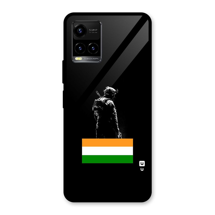 Commando Respect Glass Back Case for Vivo Y21T