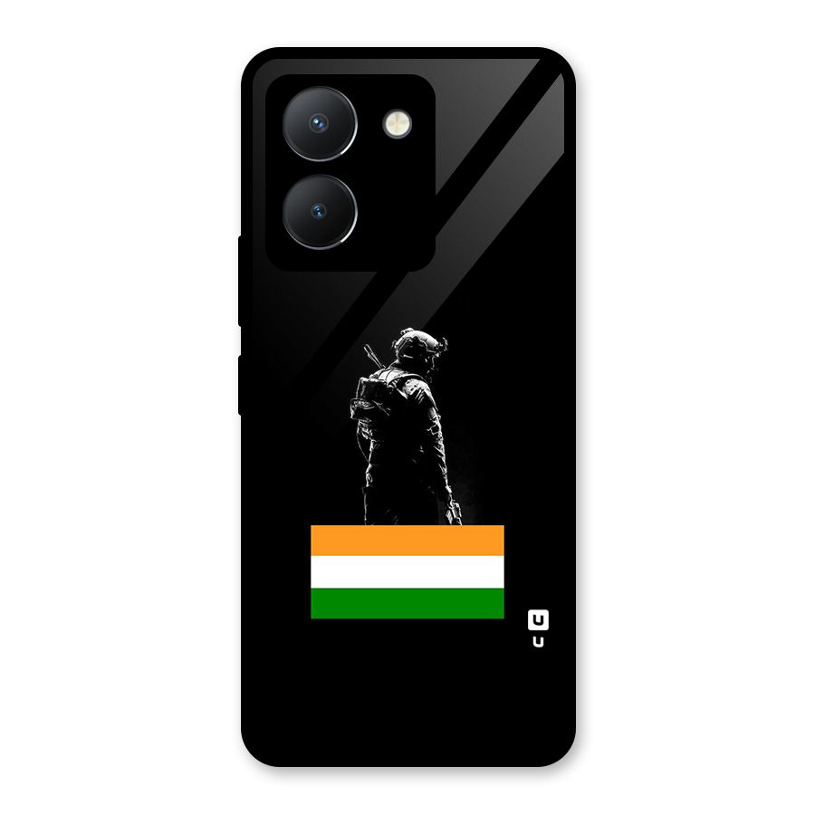 Commando Respect Glass Back Case for Vivo Y36