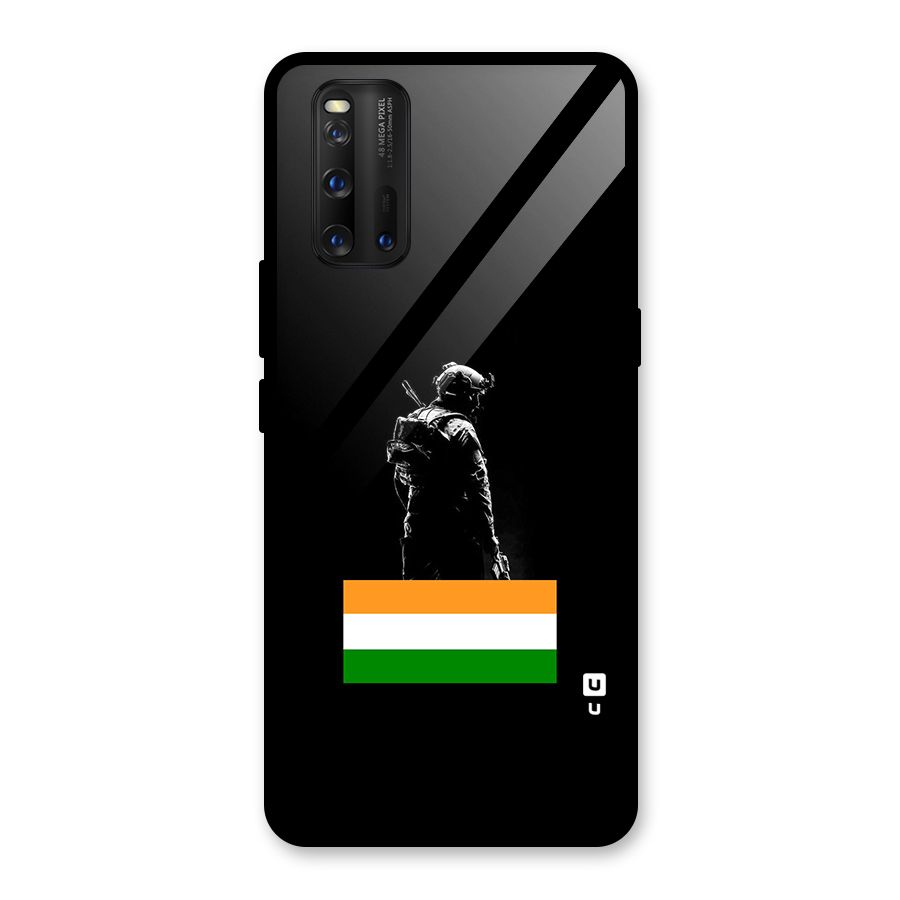 Commando Respect Glass Back Case for Vivo iQOO 3