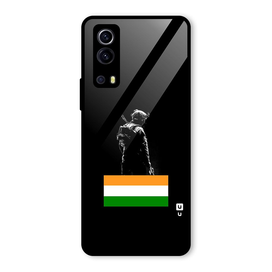 Commando Respect Glass Back Case for Vivo iQOO Z3