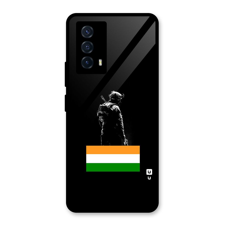 Commando Respect Glass Back Case for Vivo iQOO Z5
