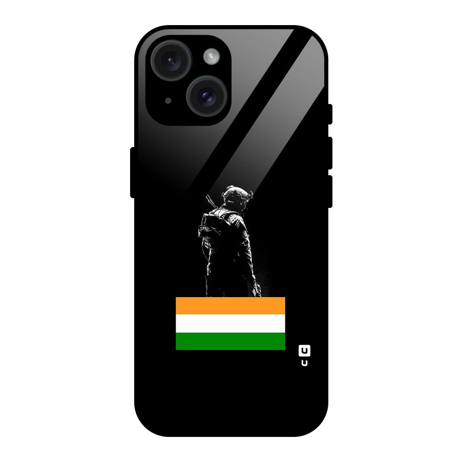 Commando Respect Glass Back Case for iPhone 15
