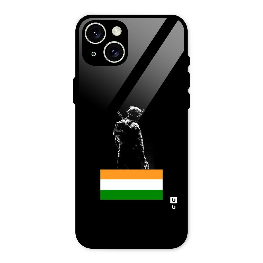 Commando Respect Glass Back Case for iPhone 15 Plus