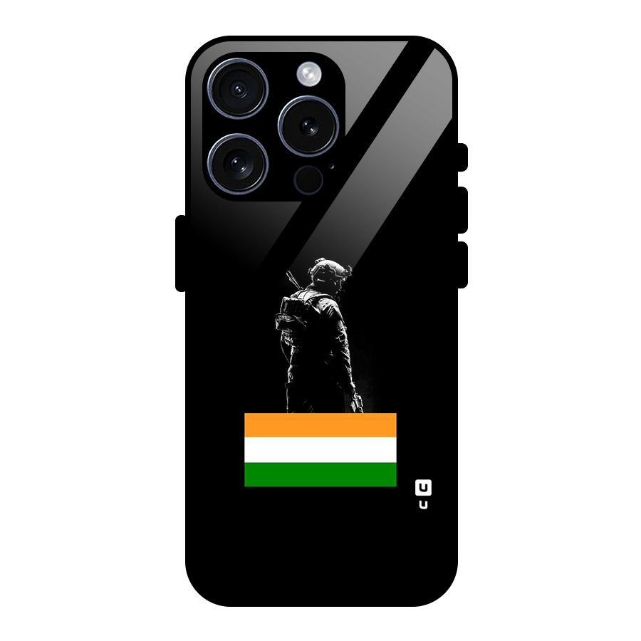 Commando Respect Glass Back Case for iPhone 15 Pro
