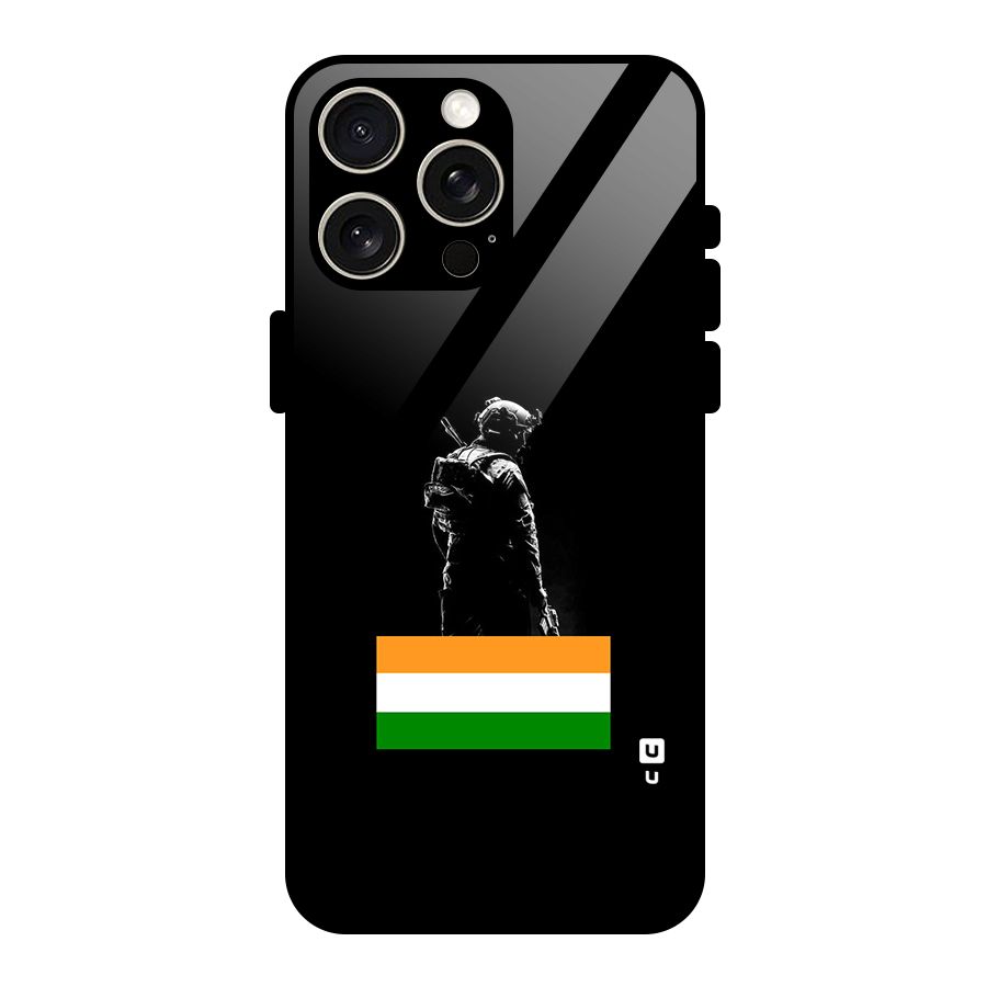 Commando Respect Glass Back Case for iPhone 15 Pro Max