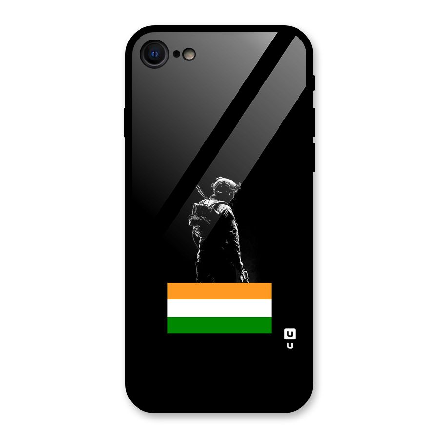 Commando Respect Glass Back Case for iPhone 8