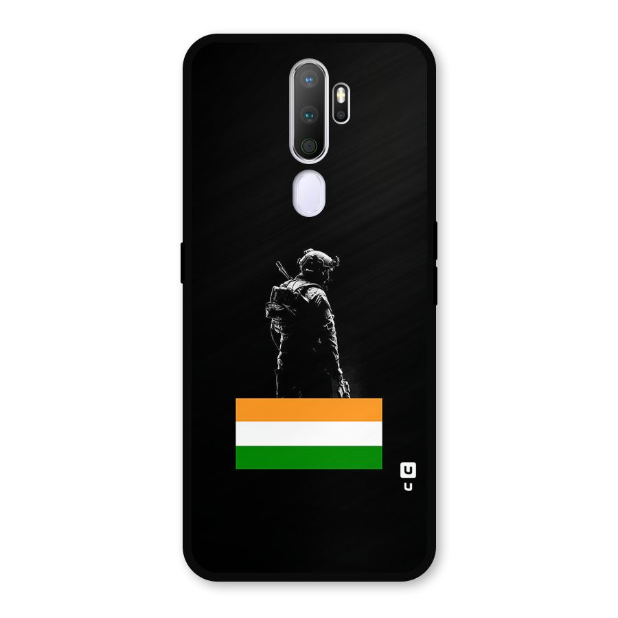 Commando Respect Metal Back Case for Oppo A5 (2020)