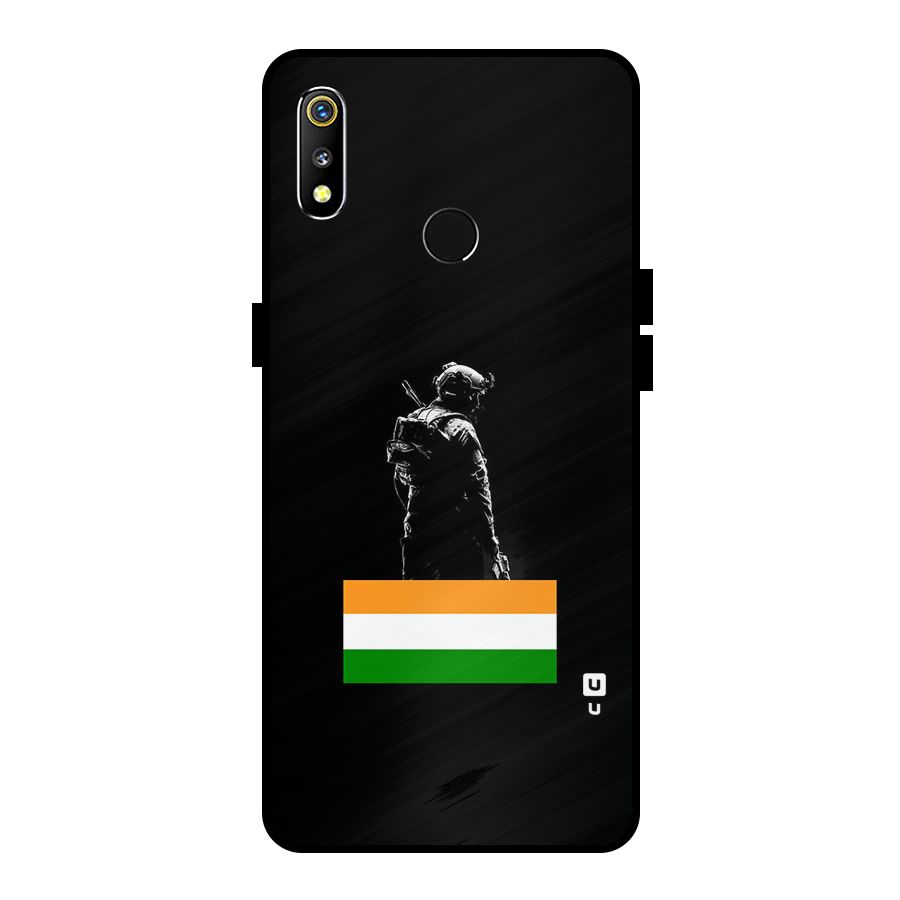 Commando Respect Metal Back Case for Realme 3i