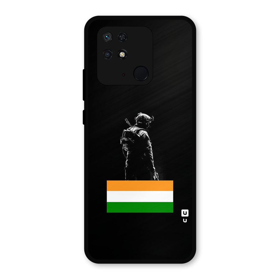 Commando Respect Metal Back Case for Redmi 10