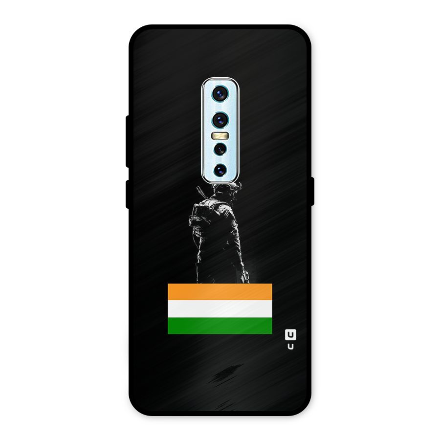 Commando Respect Metal Back Case for Vivo V17 Pro