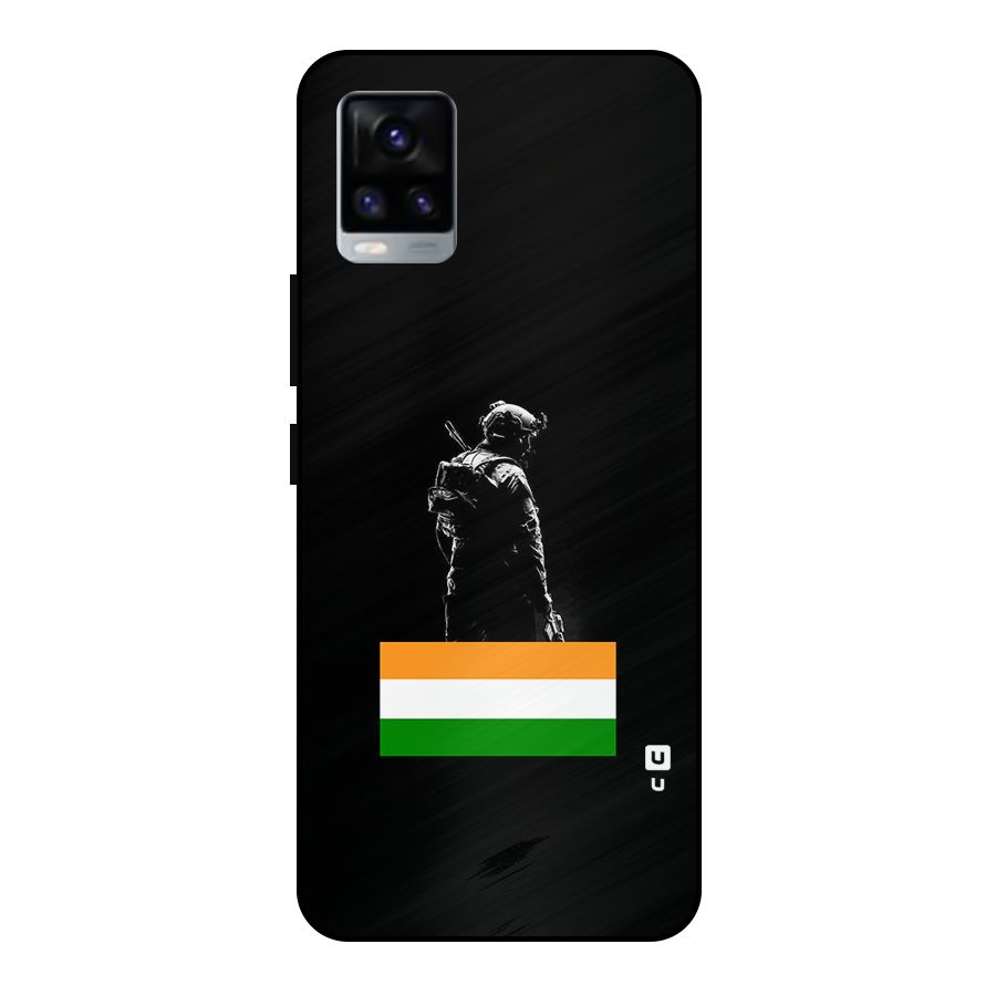 Commando Respect Metal Back Case for Vivo V20 2021