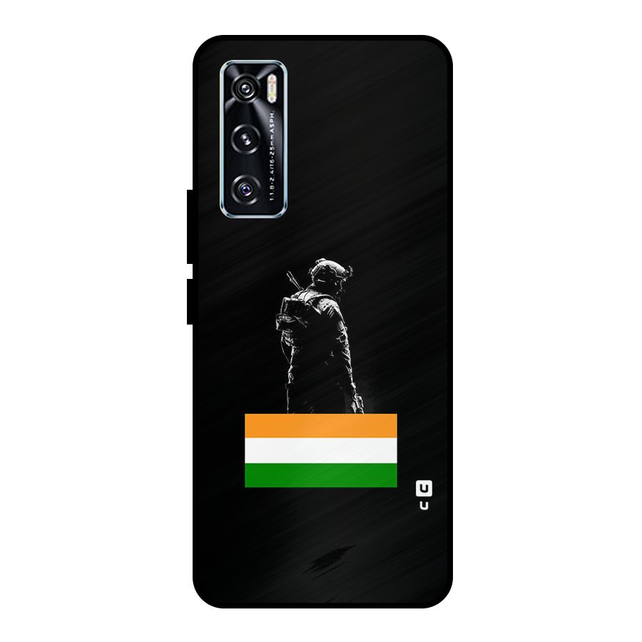 Commando Respect Metal Back Case for Vivo V20 SE