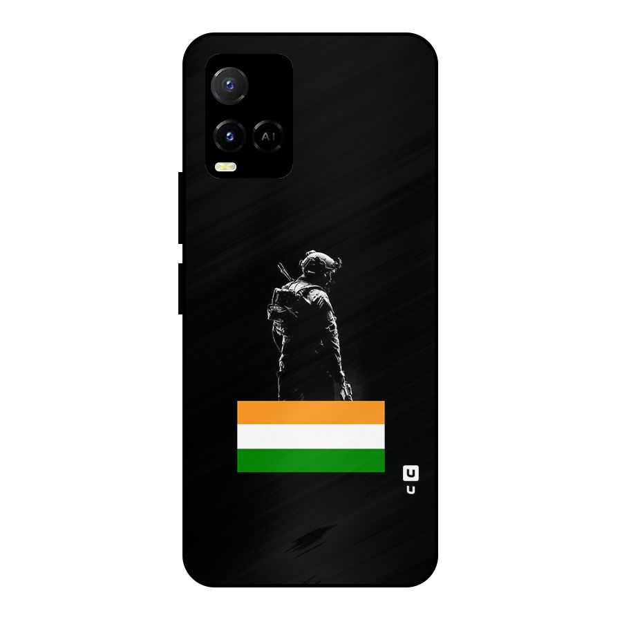 Commando Respect Metal Back Case for Vivo Y21G
