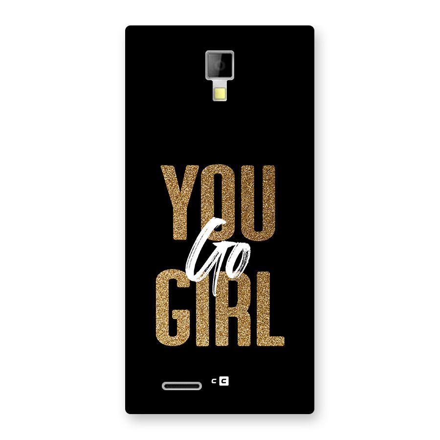 Confident Girl Back Case for Canvas Xpress A99