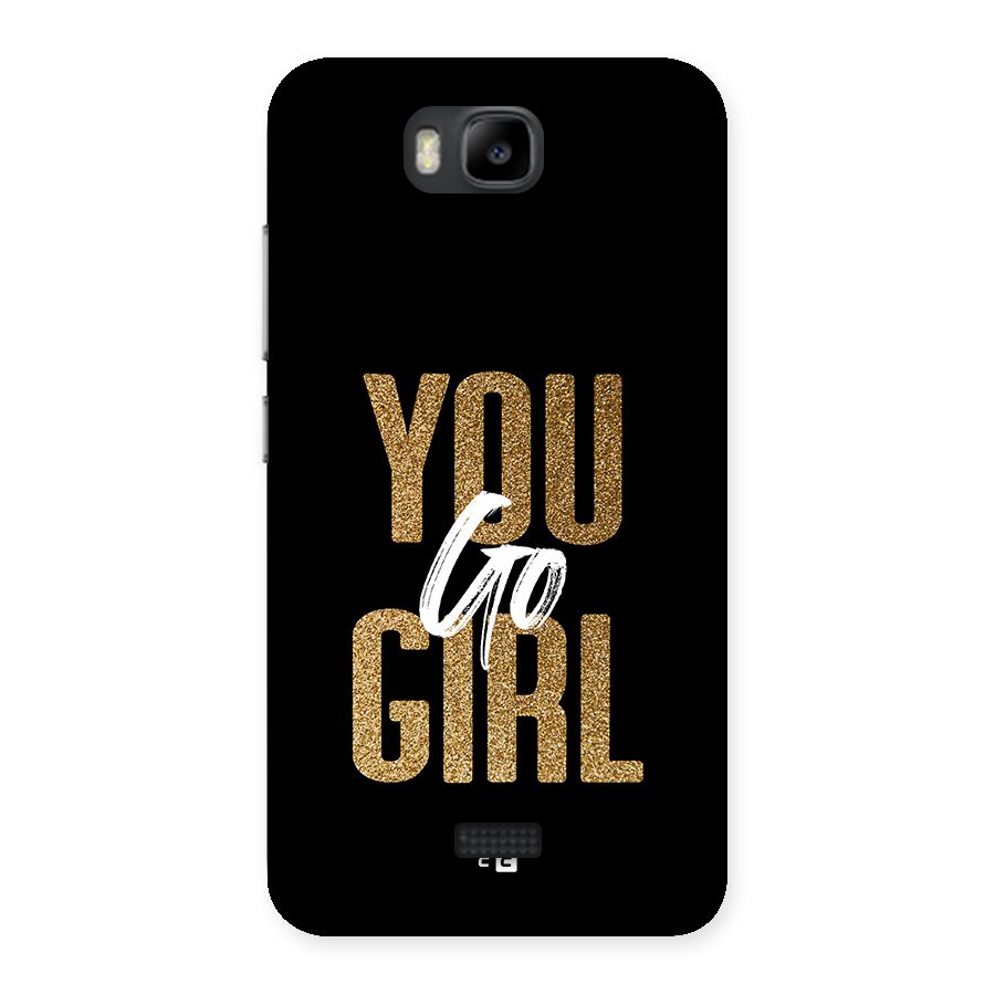 Confident Girl Back Case for Honor Bee