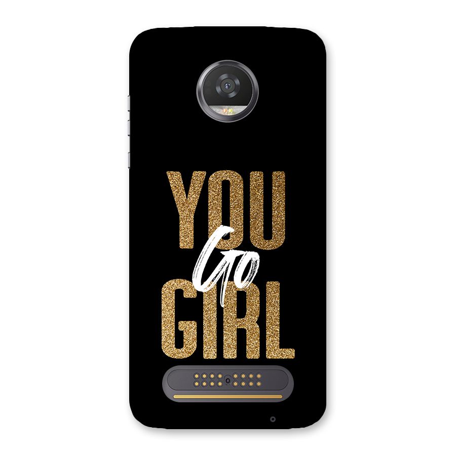 Confident Girl Back Case for Moto Z2 Play