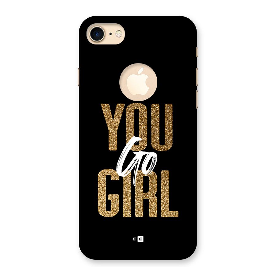Confident Girl Back Case for iPhone 7 Logo Cut