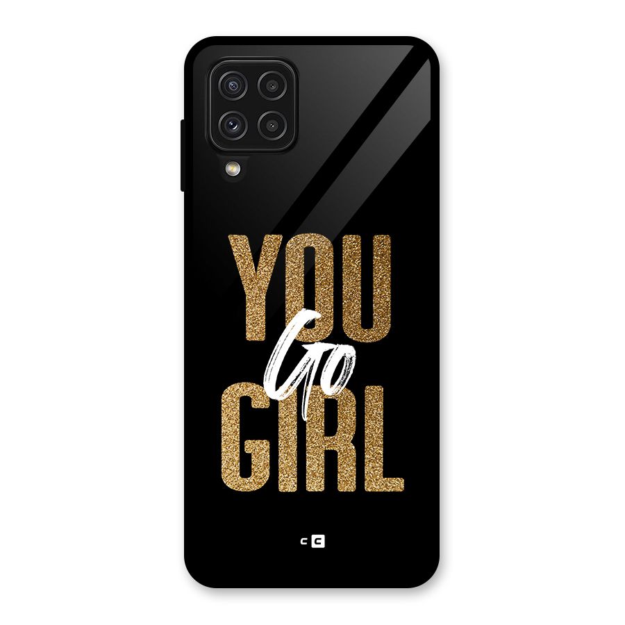 Confident Girl Glass Back Case for Galaxy A22 4G