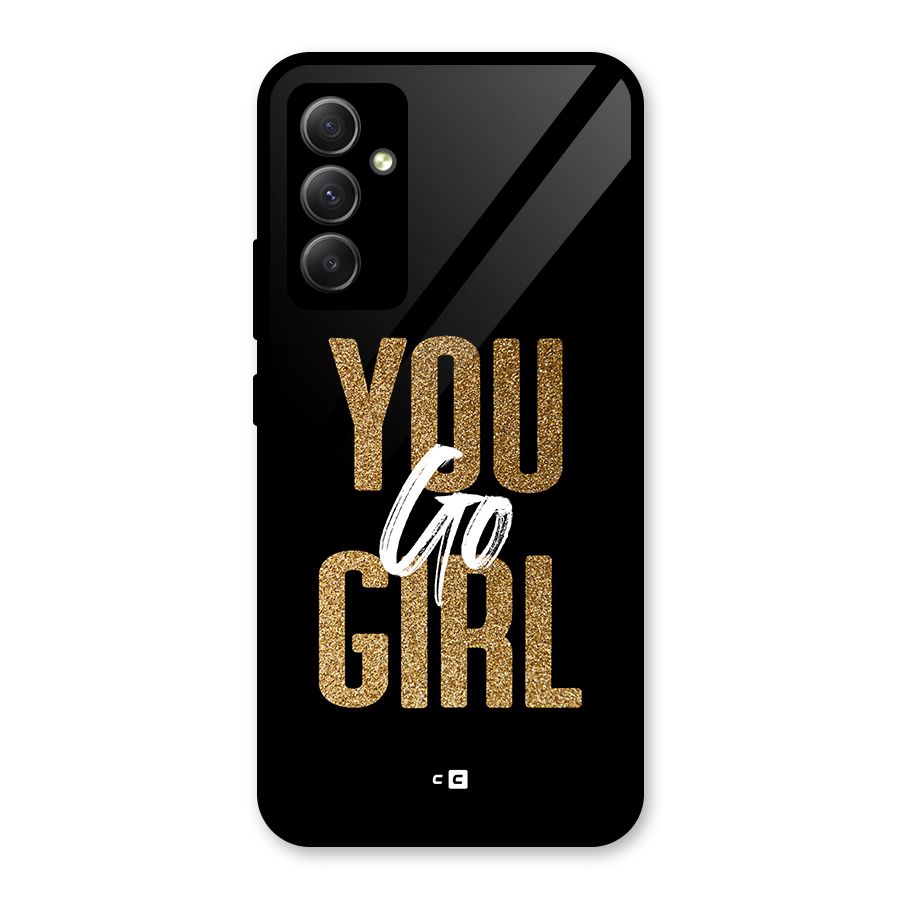 Confident Girl Glass Back Case for Galaxy A34