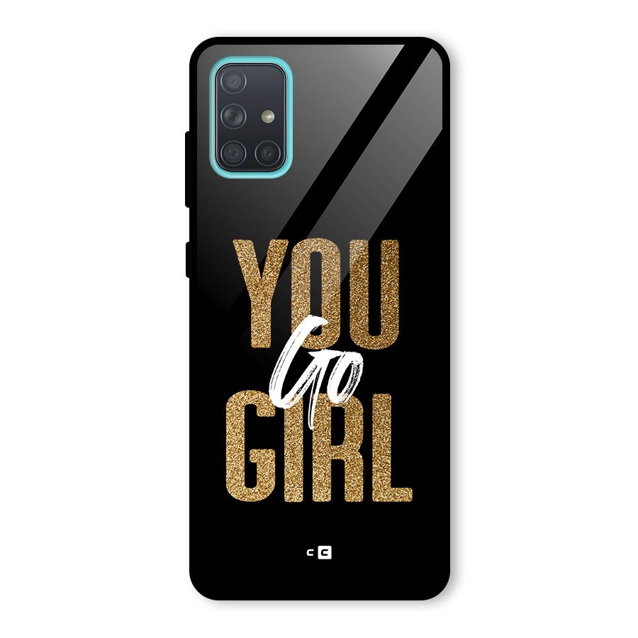 Confident Girl Glass Back Case for Galaxy A71