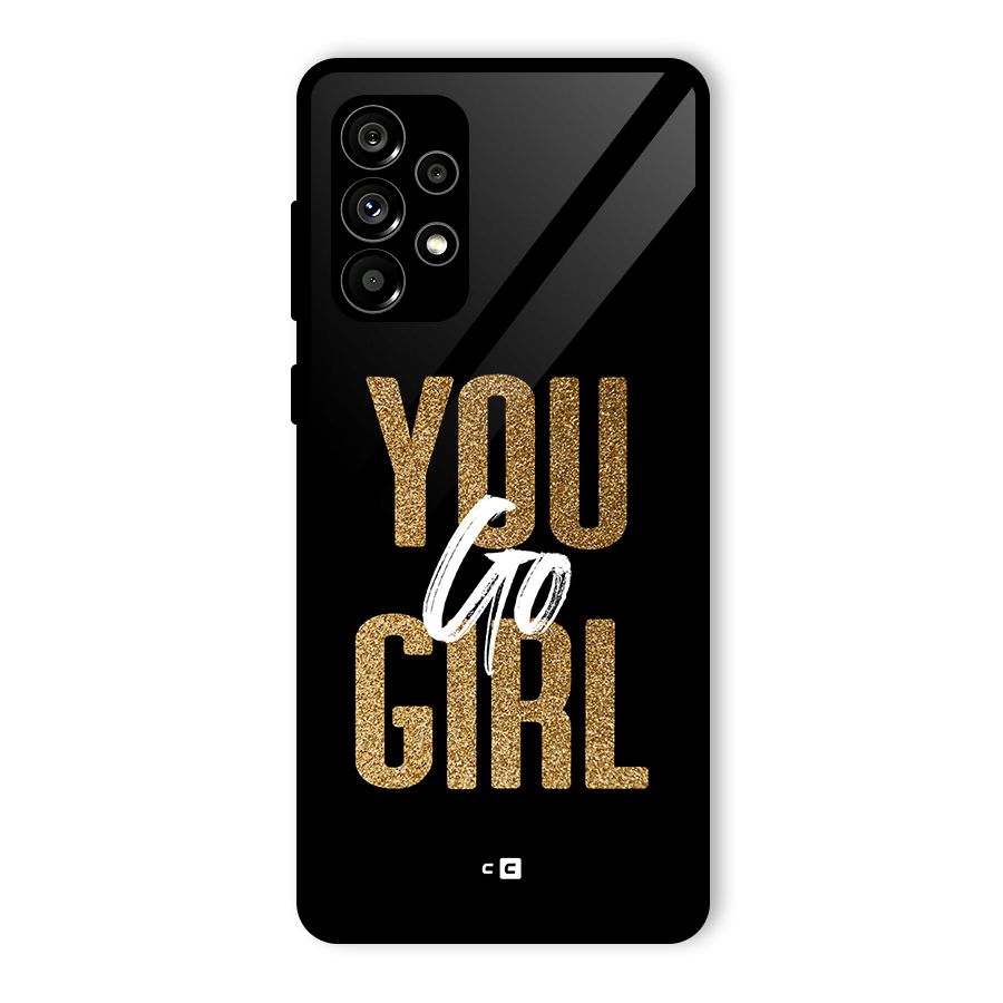 Confident Girl Glass Back Case for Galaxy A73 5G