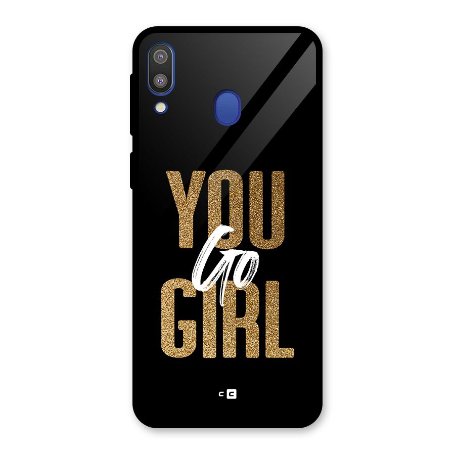 Confident Girl Glass Back Case for Galaxy M20