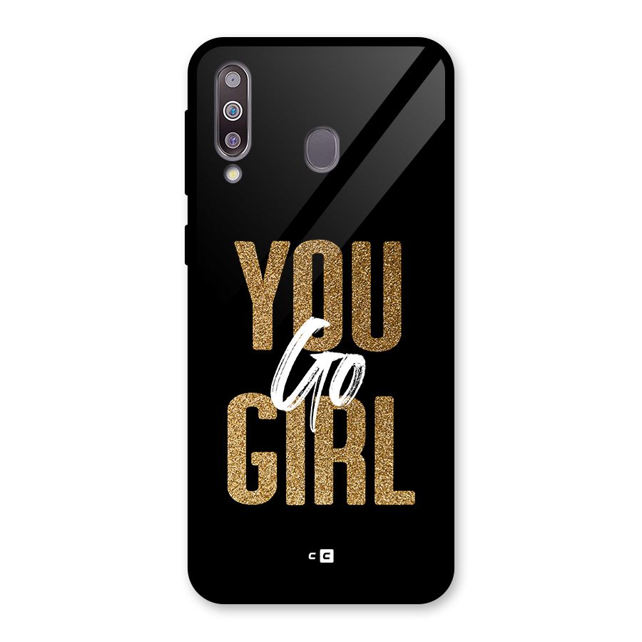 Confident Girl Glass Back Case for Galaxy M30