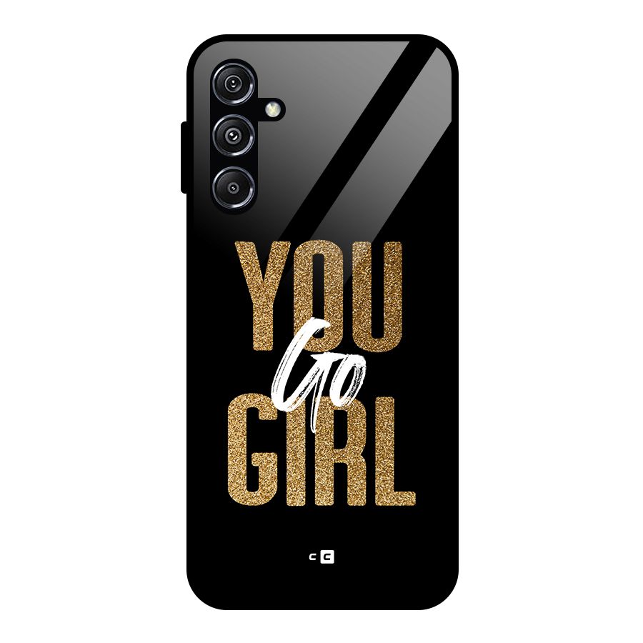Confident Girl Glass Back Case for Galaxy M34 5G